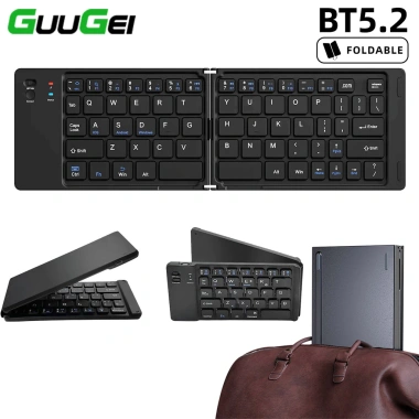 Bàn phím gấp mỏng Bluetooth 5.2, gập lại đa thiết bị, không dây - Giá 363.000đ