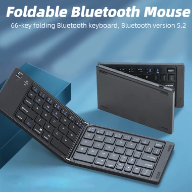 Bàn phím gấp mỏng Bluetooth 5.2, gập lại đa thiết bị, không dây - Giá 363.000đ