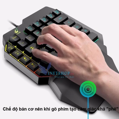 Bàn phím giả cơ FREE WOLF K15 - Pubg Mobile, Free Fire trên điện thoại, tablet, laptop - Giá 139.000 VND