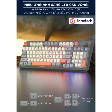 Bàn Phím Giả Cơ Gaming K82 LED Pro - Phím Êm, Giảm Ồn, Núm Xoay Âm Lượng, Chống Nước, Giá Ưu Đãi 339k