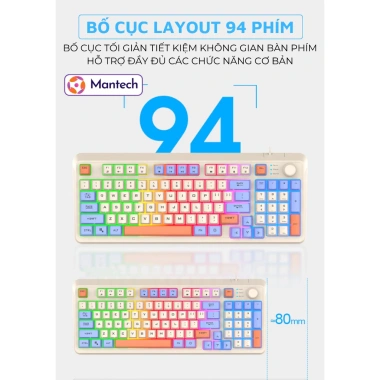 Bàn Phím Giả Cơ Gaming K82 LED Pro - Phím Êm, Giảm Ồn, Núm Xoay Âm Lượng, Chống Nước, Giá Ưu Đãi 339k