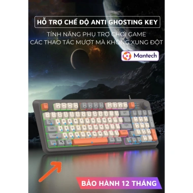 Bàn Phím Giả Cơ Gaming K82 LED Pro - Phím Êm, Giảm Ồn, Núm Xoay Âm Lượng, Chống Nước, Giá Ưu Đãi 339k