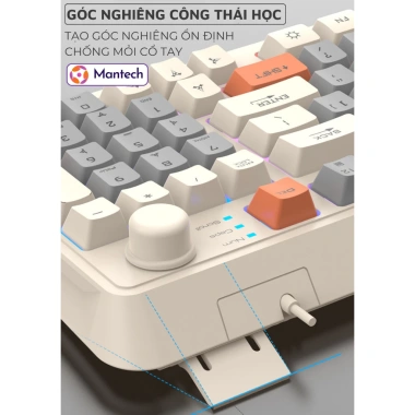 Bàn Phím Giả Cơ Gaming K82 LED Pro - Phím Êm, Giảm Ồn, Núm Xoay Âm Lượng, Chống Nước, Giá Ưu Đãi 339k 9 Bàn Phím Giả Cơ Gaming K82 LED Pro - Phím Êm, Giảm Ồn, Núm Xoay Âm Lượng, Chống Nước, Giá Ưu Đãi 339k 9