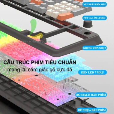 Bàn Phím Giả Cơ HOSAN Xunfox K82 Có Dây 94 Phím - Nút Vặn Âm Lượng, Giá 259.000 VNĐ