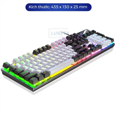 Bàn phím giả cơ LUNETA KB03 LED đa màu, công thái học K500 - Giá ưu đãi 165.610₫ 2 Bàn phím giả cơ LUNETA KB03 LED đa màu, công thái học K500 - Giá ưu đãi 165.610₫ 2