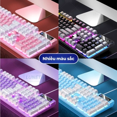 Bàn phím giả cơ LUNETA KB03 LED đa màu, công thái học K500 - Giá ưu đãi 165.610₫