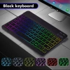 Bàn phím GOOJODOQ và Chuột Bluetooth không dây LED, đèn nền cho iPad & Android 10