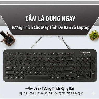 Bàn phím K19 sang trọng, thiết kế bắt mắt - Giá ưu đãi 175.000đ, giảm 42.000đ