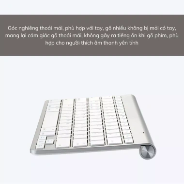 Bàn phím không dây 2.4G nhỏ gọn, tương thích mọi thiết bị, văn phòng 24/7 - 280.000đ