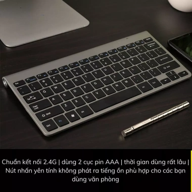 Bàn phím không dây 2.4G nhỏ gọn, tương thích mọi thiết bị, văn phòng 24/7 - 280.000đ 8 Bàn phím không dây 2.4G nhỏ gọn, tương thích mọi thiết bị, văn phòng 24/7 - 280.000đ 8
