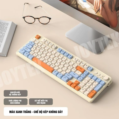 Bàn Phím Không Dây 3 Mode EWEADN V1 Pro Bluetooth + 2.4GHz, LED RGB, Pin 4.000mAh, Núm Xoay Âm Lượng - 640.000₫