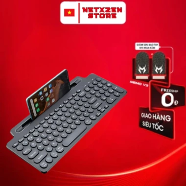 Bàn Phím Không Dây BK569 - 3 Chế Độ, Tương Thích Bluetooth, Giá Chỉ 299.000 VND