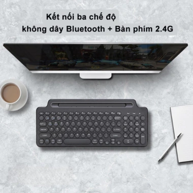 Bàn Phím Không Dây BK569 - 3 Chế Độ, Tương Thích Bluetooth, Giá Chỉ 299.000 VND