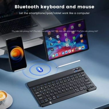 Bàn phím không dây Bluetooth cho iPad và Laptop - Phụ kiện văn phòng 24/7, giảm giá chỉ 200.000đ 6 Bàn phím không dây Bluetooth cho iPad và Laptop - Phụ kiện văn phòng 24/7, giảm giá chỉ 200.000đ 6