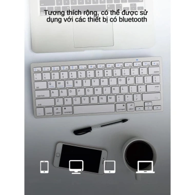 Bàn phím không dây Bluetooth CLUBLU - Dùng cho laptop, điện thoại, iPad, tablet, giảm 22% còn 148.000₫ 8