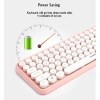 Bàn phím không dây Bluetooth đa thiết bị Steam Retro Round Keycap 308I - Giá chỉ 540.100 VND, phù hợp điện thoại, tablet, laptop 3