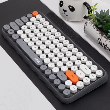 Bàn phím không dây Bluetooth đa thiết bị Steam Retro Round Keycap 308I - Giá chỉ 540.100 VND, phù hợp điện thoại, tablet, laptop