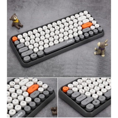 Bàn phím không dây Bluetooth đa thiết bị Steam Retro Round Keycap 308I - Giá chỉ 540.100 VND, phù hợp điện thoại, tablet, laptop