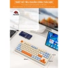 Bàn phím không dây Bluetooth Free Wolf M87 LED cầu vồng 87 phím PBT, pin sạc 509k 9