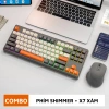 Bàn phím không dây Bluetooth Free Wolf M87 LED cầu vồng 87 phím PBT, pin sạc 509k 10