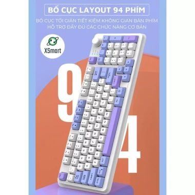 Bàn Phím Không Dây Bluetooth Full Size K94 LED với 2 chế độ Pin Sạc, giá chỉ 319.000₫ 4