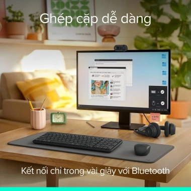 Bàn phím không dây Bluetooth Logitech K251 - Thiết kế nhỏ gọn, dễ kết nối, giá 439k 2