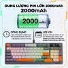 Bàn phím không dây Bluetooth M96 LED 7 màu, PBT cao cấp, 2 mode, màn hình, gõ êm chống ồn - Giá 542.697₫ 4