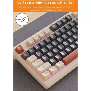 Bàn Phím Không Dây Bluetooth M96 LED 7 Màu, Phím PBT, Gõ Êm Chống Ồn, 2 Mode, Tương Thích Win & Mac