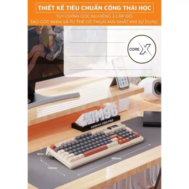 Bàn Phím Không Dây Bluetooth M96 LED 7 Màu, Phím PBT, Gõ Êm Chống Ồn, 2 Mode, Tương Thích Win & Mac 9 Bàn Phím Không Dây Bluetooth M96 LED 7 Màu, Phím PBT, Gõ Êm Chống Ồn, 2 Mode, Tương Thích Win & Mac 9