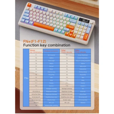 Bàn phím không dây Bluetooth M96 Rainbow, Pin sạc 2.000mAh, Phím PBT, 489.000đ 4