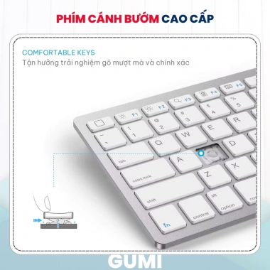 Bàn Phím Không Dây Bluetooth MAC05 GUMITECH - Siêu Mỏng Sang Trọng, Hiệu Năng Mạnh Mẽ, Giá 173.000₫