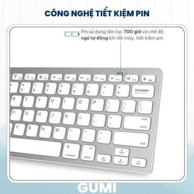 Bàn Phím Không Dây Bluetooth MAC05 GUMITECH - Siêu Mỏng Sang Trọng, Hiệu Năng Mạnh Mẽ, Giá 173.000₫