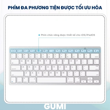 Bàn Phím Không Dây Bluetooth MAC05 GUMITECH - Siêu Mỏng Sang Trọng, Hiệu Năng Mạnh Mẽ, Giá 173.000₫