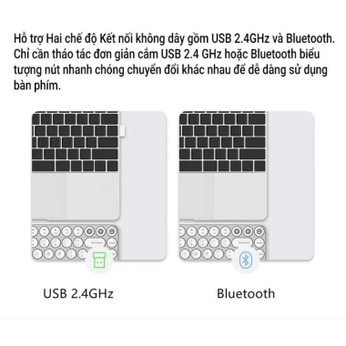 Bàn Phím Không Dây Bluetooth MIIIW Keyboard Air 85 USB 2.4GHz, Kết Nối 2 Thiết Bị, Giá 429.000₫ 6