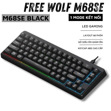 Bàn phím không dây Core X Free Wolf M68 Bluetooth 5.3 LED Pin sạc - Giá 279.000₫