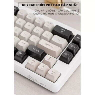 Bàn phím không dây Free Wolf M68 Bluetooth 5.3 - LED đa màu, pin sạc, giảm giá 22% chỉ 269.000₫