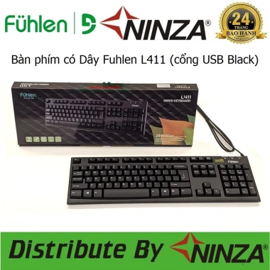 Bàn phím không dây Fuhlen L411w/L411 + Pin, 20 triệu nhấn, bảo hành 24 tháng - 115k 10