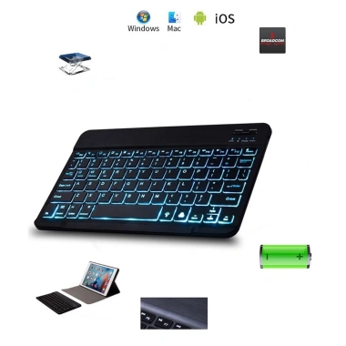 Bàn phím không dây hồng Bluetooth cho PC, iPad, điện thoại - Giá chỉ 169.000₫