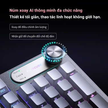 Bàn Phím Không Dây IP98 PRO Bluetooth 2.4G USB - Không ồn, LED RGB, núm xoay, game & văn phòng - Giá chỉ 447.000₫ 2