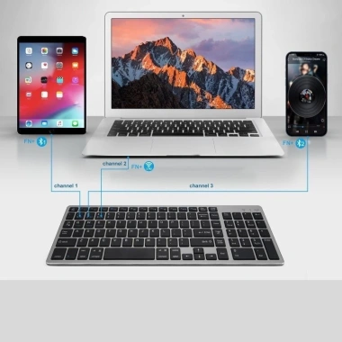 Bàn phím không dây K635 - pin sạc TypeC, đa kết nối Bluetooth 5.0/3.0 & USB 2.4GHz, giảm giá 18% 3