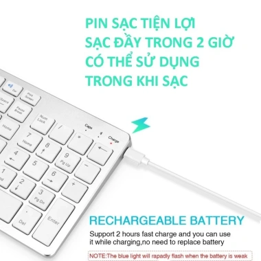Bàn phím không dây K635 - pin sạc TypeC, đa kết nối Bluetooth 5.0/3.0 & USB 2.4GHz, giảm giá 18% 4