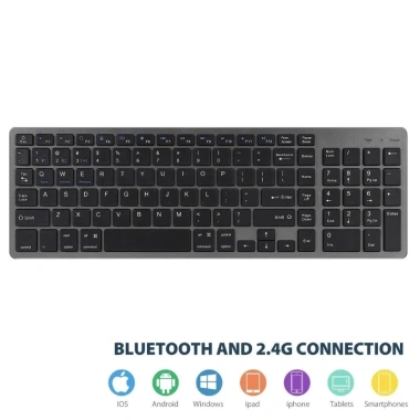 Bàn phím không dây K635 - pin sạc TypeC, đa kết nối Bluetooth 5.0/3.0 & USB 2.4GHz, giảm giá 18% 10