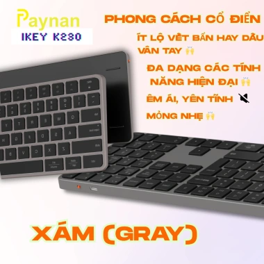 Bàn phím không dây Meetion iKey K230 Dual Mode Bluetooth 2.4G - Full phím không ồn, pin sạc Type-C, giảm còn 619.000 VND 4 Bàn phím không dây Meetion iKey K230 Dual Mode Bluetooth 2.4G - Full phím không ồn, pin sạc Type-C, giảm còn 619.000 VND 4