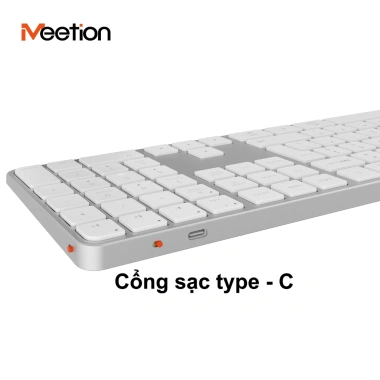 Bàn phím không dây Meetion iKey K230 Dual Mode Bluetooth/2.4G Full phím không ồn, pin sạc Type‑C, giá 629.000₫ 5