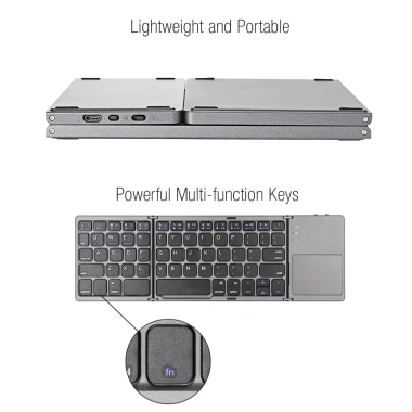 Bàn Phím Không Dây Mini Gấp Gọn Bluetooth Touchpad B033 - Giá 475.000₫