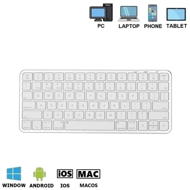 Bàn phím không dây mini K23 Bluetooth + USB, pin sạc, đa nền tảng, giá 385.000₫ 2