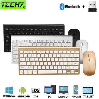 Bàn phím không dây mini K908 - Bluetooth 5.0 & 2.4G đa kết nối, phù hợp laptop và điện thoại, giảm giá 17% chỉ 275.000 VND