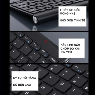 Bàn phím không dây mini K908 - Bluetooth 5.0 & 2.4G đa kết nối, phù hợp laptop và điện thoại, giảm giá 17% chỉ 275.000 VND 6