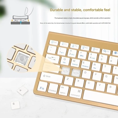 Bàn phím không dây mini K908 - Bluetooth 5.0 & 2.4G đa kết nối, phù hợp laptop và điện thoại, giảm giá 17% chỉ 275.000 VND 8