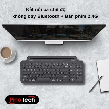 Bàn phím không dây PINOTECH BK569 Bluetooth – điện thoại, laptop, PC, 297.000₫ 3